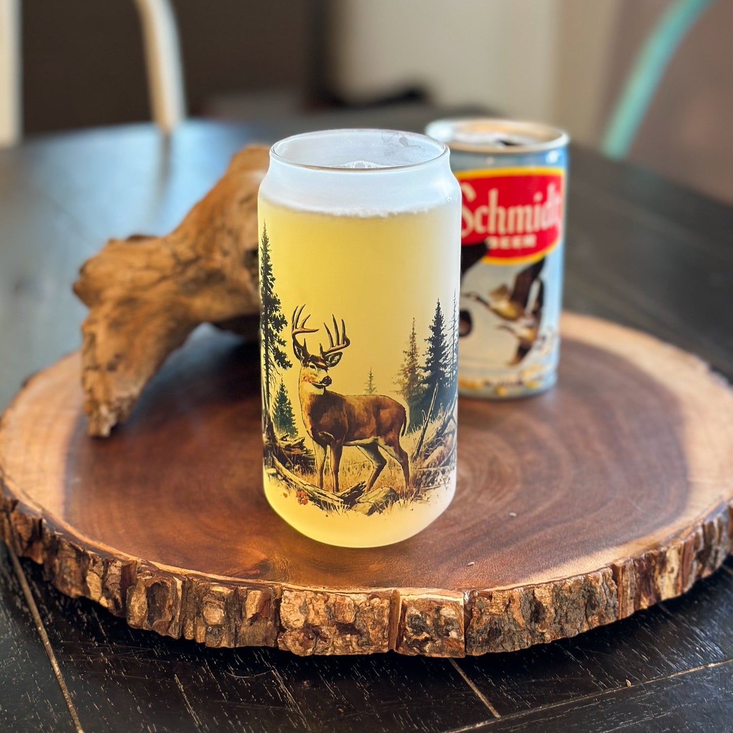 THE BUCK STOPS HERE CAN GLASS