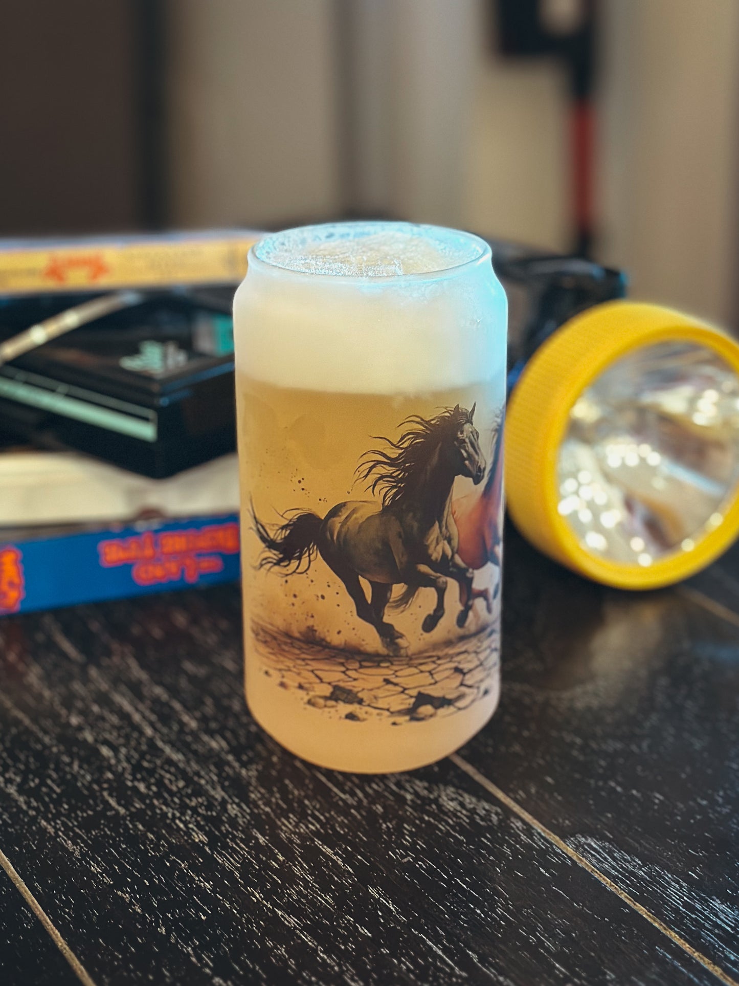 THE STAMPEDE CAN GLASS