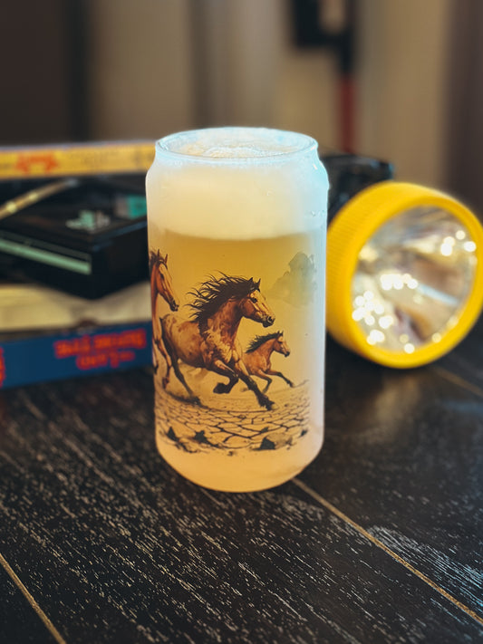 THE STAMPEDE CAN GLASS