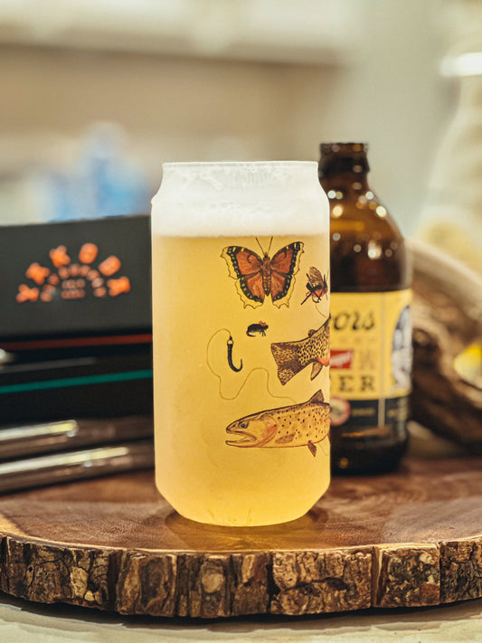 WILD WATERS COLLAGE GLASS – 18 OZ COLLAB W/@Big_Mac_Fishing