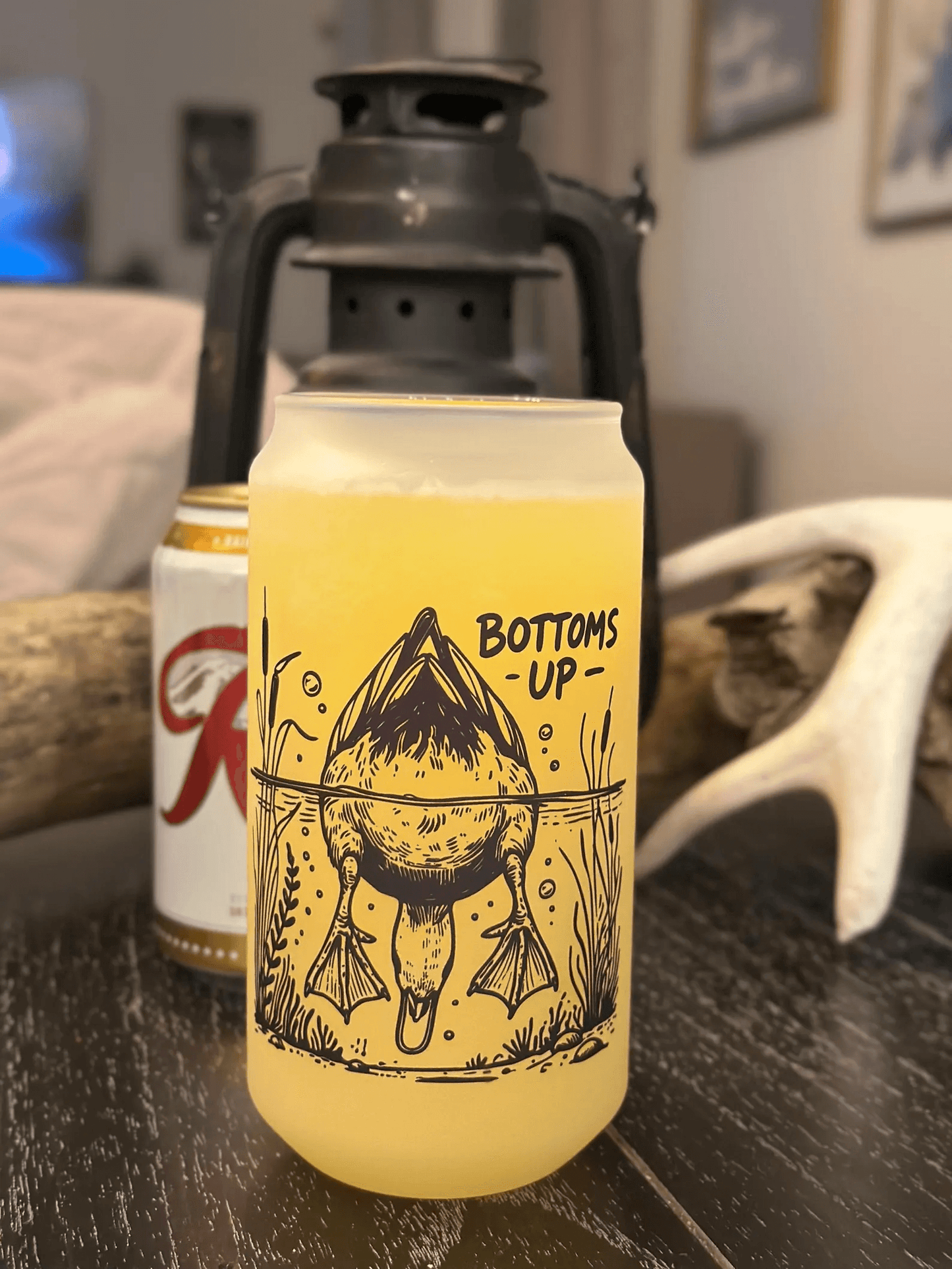 BOTTOM'S UP! Glass