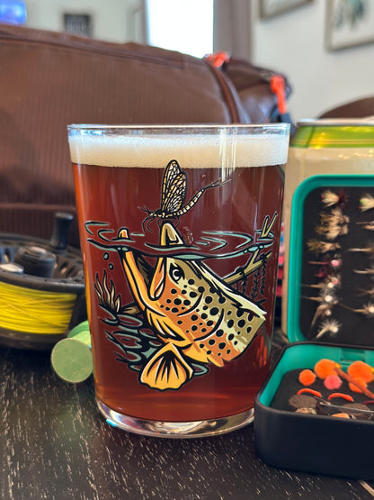 FLY FISHING PINT GLASS DUO (Set of 2)