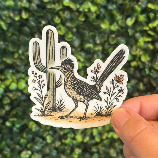 ROADRUNNER & CACTUS STICKER