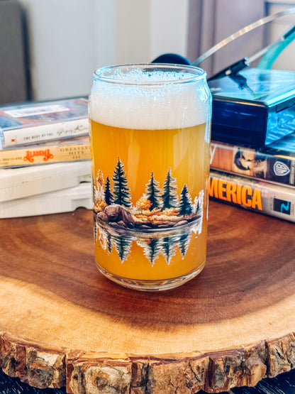 PINES & FEATHERS CAN GLASS DUO