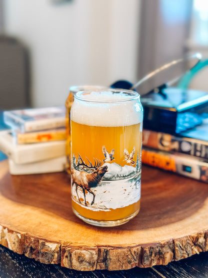 PINES & FEATHERS CAN GLASS DUO