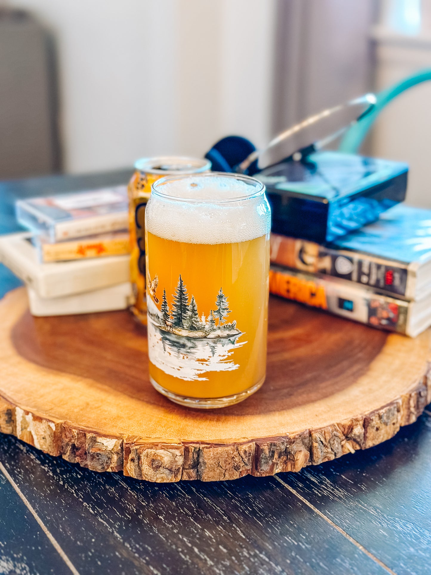 PINES & FEATHERS CAN GLASS DUO