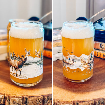 PINES & FEATHERS CAN GLASS DUO