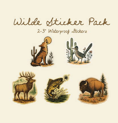 Wilde Sticker Pack | 5 Waterproof Outdoor Wildlife Stickers